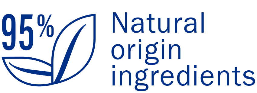 95% Narural origin ingredients