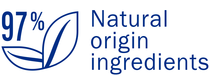 97% Narural origin ingredients